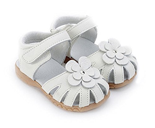 NEWSTORY お花 モチーフ で デザイン も 質感 も 素敵 な ベビー 女の子 サンダル (ホワイト, 13.5㎝(22)),ベビーサンダル,女の子,