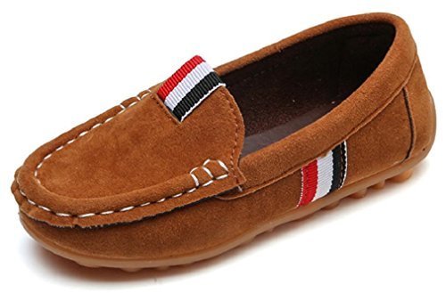 【ヌアージュ モーヴ】 nuage mauve キッズ 用 スエード モカシン 子供 靴 (ブラウン 26(16cm)) シューズ 防水 ランニング スポーツ スニーカー レディース パッド トウ サイズ ステッチ アクセサリー,子供用,スリッポン,