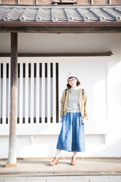 ガウチョパンツをはいた女性,キッズ,ガウチョパンツ,