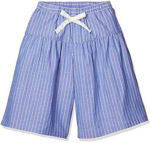 [マザウェイズ]コットン ミディ丈ガウチョパンツ ガールズ ガールズ 7336A P.ブルー 日本 140 (日本サイズ140 相当),キッズ,ガウチョパンツ,