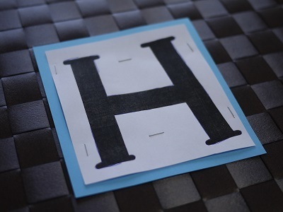 アルファベットのH,ガーランド,作り方,