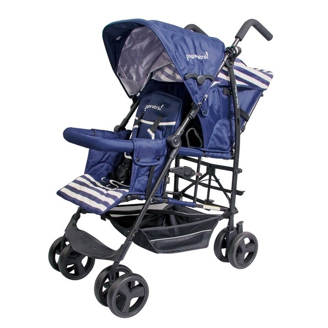 DUOシティHOP ネイビー,二人乗り,ベビーカー,