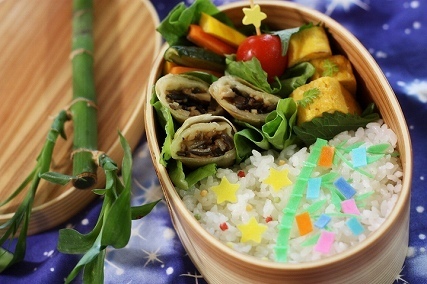 七夕飾りのお弁当,七夕,弁当,