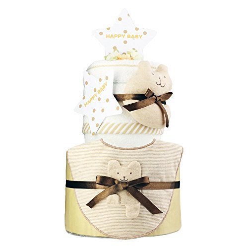 今治タオル imabari towel 出産祝い 日本製 オーガニック 2段 おむつケーキ シフィール パンパースS,ベビーシャワー,