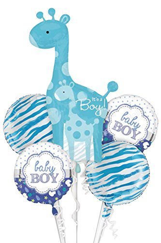 Lumierechat ベビーシャワー バルーン 風船 アルミバルーン ベビー 出産 誕生日 飾り 装飾 デコ パーティー 出産祝い 空気入れ セット a-7756 (ベビーシャワー, ブルー),ベビーシャワー,