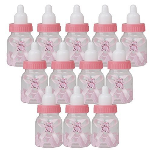 【ノーブランド品】ベビーシャワー 哺乳瓶 ベビー ミルクボトル パーティー 装飾 ギフト キャンディボトル 好意 (ピンク),ベビーシャワー,