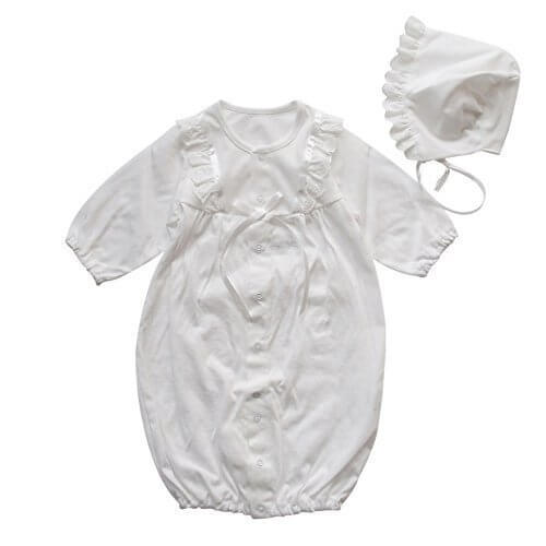 日本製 夏物素材 スクエアヨーク 新生児ベビードレス お宮参り退院時に！ お帽子付き2点セット 初宮参り 洋装,セレモニードレス,人気,おすすめ