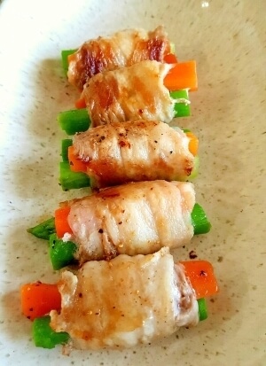 あっさり塩レモン味☆アスパラと人参の肉巻き,お弁当,アスパラ,