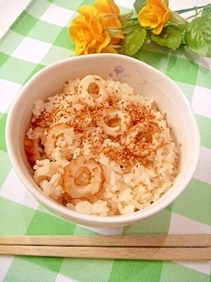 おでんの素で簡単！「ちくわの炊き込みご飯」,お弁当,ちくわ,