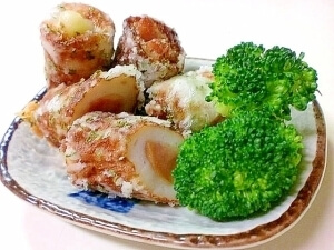 サックリちくわのチーズソーセージ磯辺揚げ,お弁当,ちくわ,