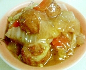 白菜と肉団子のオイスターソース煮,お弁当,ミートボール,