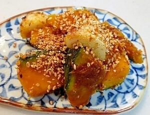 お弁当に！胡麻たっぷり南瓜のバター炒め,お弁当,野菜炒め,