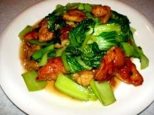 チンゲン菜と鶏肉の中華炒め,お弁当,野菜炒め,