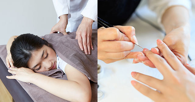 マッサージとネイルサロン,