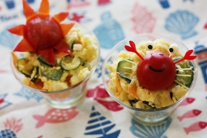 太陽とカニのプチトマト,夏,献立,