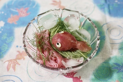 生ハム金魚,夏,献立,