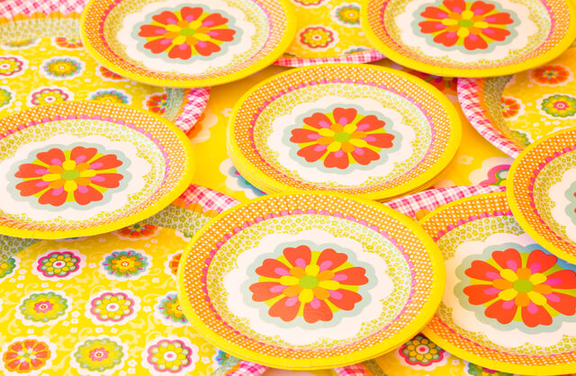 きれいな紙皿,ハンドメイド,時計,