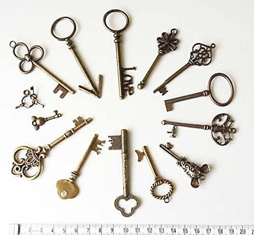 アンティーク調 キー ネックレスPrime,ハンドメイド,時計,