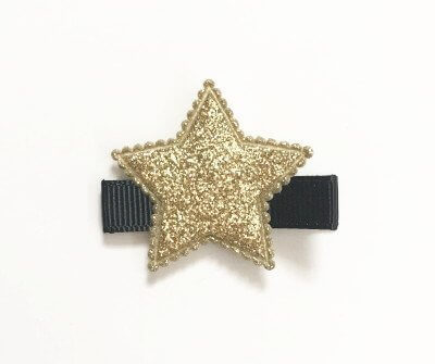 Baby Deer Clips　ヘアクリップ for ベビー　グリッタースター（ゴールド）,ベビー,ヘアピン,おすすめ