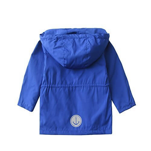 (ハイハート) Hiheart キッズ ジュニア ジャケット 秋 トレンチコート 子供服 ウインドブレーカー ロング パーカー スプリングコート (130cm,ロイヤルブルー),キッズ,ウィンドブレーカー,