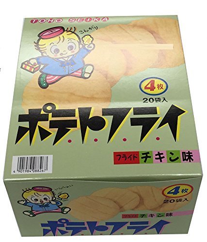 TOHO 東豊製菓 ポテトフライ フライドチキン味 4枚入(11g) 1ボール(20個入),ハロウィン,お菓子,Amazon