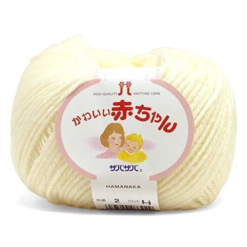 【ハマナカ】毛糸「かわいい赤ちゃん」＃2（赤ちゃん向け手編み毛糸）,赤ちゃんの帽子,