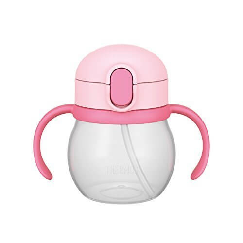 サーモス ベビーストローマグ NPD-250 ライトピンク,ストロー,練習,