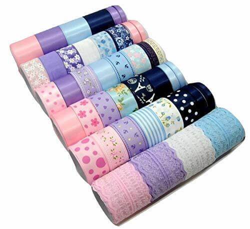 楽MoMo リボン 3色ミックス いろいろ 詰合せ 髪 手芸 セット 手芸 DIY 包装,ヘアクリップ,作り方,