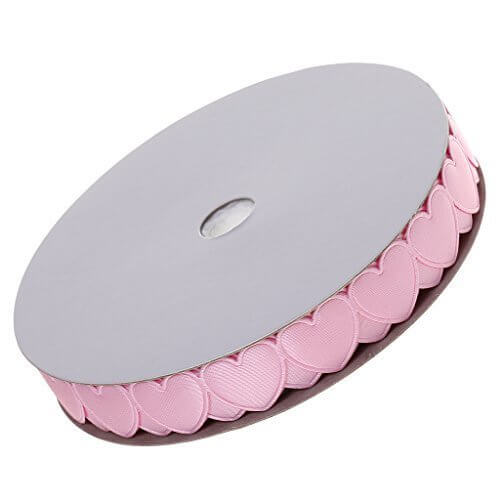 Lovoski ハート柄　レース　リボン　DIY　工芸　ドレス、人形の装飾　アクセサリー　ギフト包装　全9色選べ　1.6cm - ピンク,幼稚園,帽子,