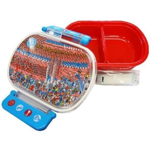 【 WALLY 】 ウォーリー をさがせ 食洗機対応 タイト ランチボックス 小判 360ml スケーター QA2BA,ウォーリー,絵本,グッズ