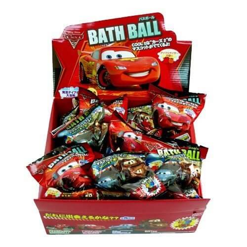 【単品】カーズ2/Cars2◎マスコットが飛び出るバスボール（発砲入浴剤）☆ディズニーキャラクターグッズ通販☆アップルサイダーの香り,ディズニー,絵本,グッズ