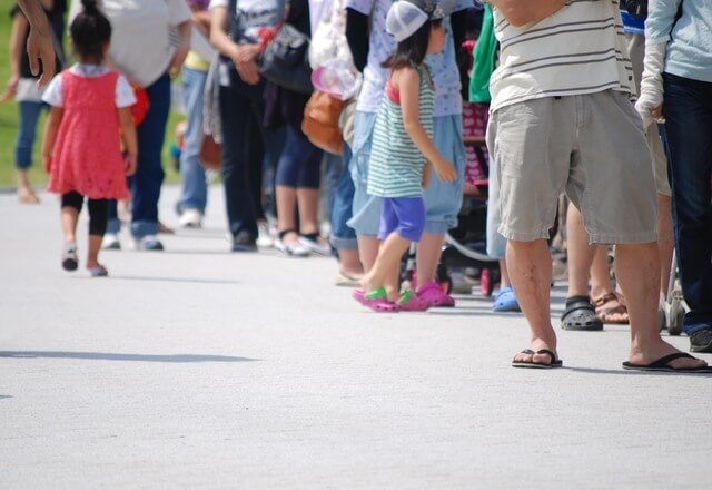 行列,ナガシマスパーランド,バス,