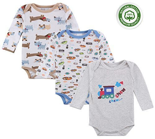 (マザーネスト) Mother Nest ロンパース 男の子 女の子 長袖 新生児 肌着 冬 カバーオール 秋冬 赤ちゃん ベビー服 綿100% ボディスーツ 3点セット baby clothes BBT061-6M,ベビー肌着,おすすめ,