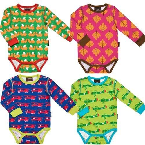 (マクソモーラ) Maxomorra オーガニックコットン ボディスーツ 長袖 ロンパース 12-24m(86-92) りす（緑＆赤） [並行輸入品],ベビー肌着,おすすめ,