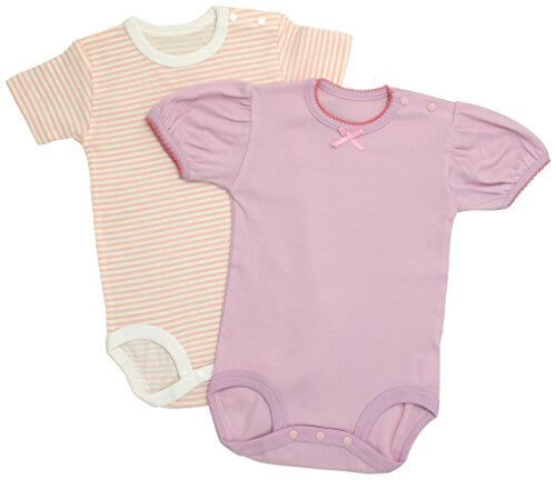 アンナニコラ 半袖ロンパス肌着2点セット ボーダー 70cm Bピンク I-10313 F38 日本製,ベビー肌着,おすすめ,