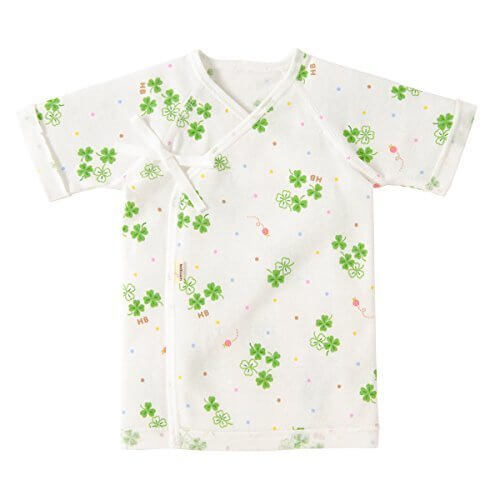 ミキハウス ホットビスケッツ(MIKIHOUSE HOT BISCUITS) クローバー・小花・車☆フライス素材の短肌着 70-2103-786 50cm グリーン,新生児,短肌着,