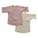 Petitsucre プチシュクレ ワンタッチフライス短肌着2枚組み　【50/60】［ピンク/アイボリー/パープル/グレー］新生児/ベビー 【楽ギフ_包装選択】,新生児,短肌着,