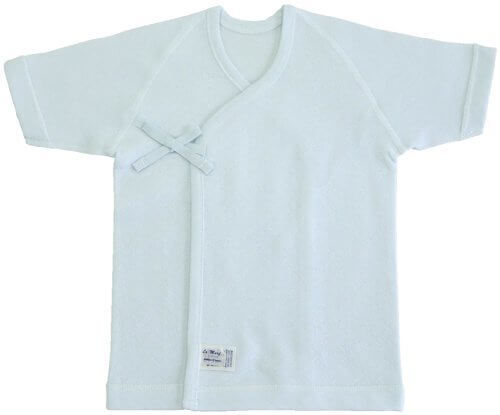 村信 ラ・モルフェ加工 ニットキルト 短肌着 50cm - 60cm サックス NL80018,新生児,短肌着,