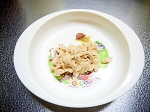 離乳食後期☆サーモン胡麻和え,離乳食,アジ,