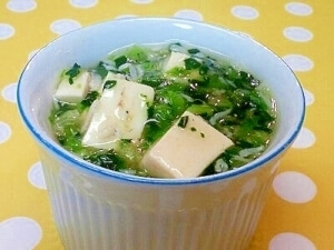 【離乳食】豆腐のとろみ煮（しらす＆レタス） ,離乳食,レタス,