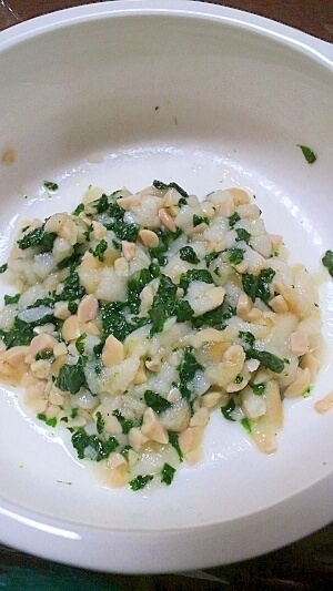 ☆離乳食中期☆小松菜と納豆とお麩のだし煮 ,離乳食,小松菜,