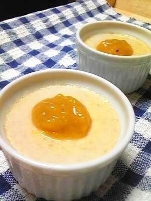 柿プリン☆お鍋で簡単,離乳食,柿,