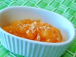 【離乳食】柿のバターソテーきな粉がけ,離乳食,柿,