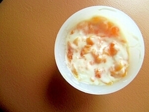 離乳食☆柿のヨーグルト和え,離乳食,柿,