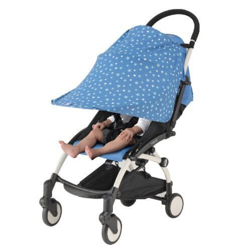 ティーレックス UV・日よけ ベビーカー用カバー 華やかプリント柄 レイフリー フェスタ 紫外線97%カット / ブルースター,ベビーカー,日よけ,