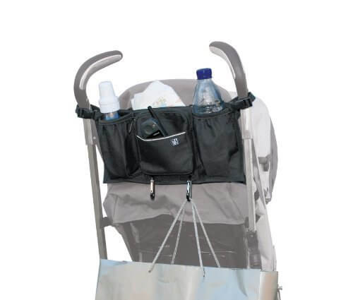 ベビーカー用 畳んでも落ちない フック付き ドリンクホルダー付き多機能小物入れ （ショルダー/ウエストストラップ付き） 【日本正規品1年保証付き】【J.L. Childress ジェイエルチルドレス】 Bottles 'N Bags Stroller Organizer,ベビーカー,ボトルホルダー,おすすめ