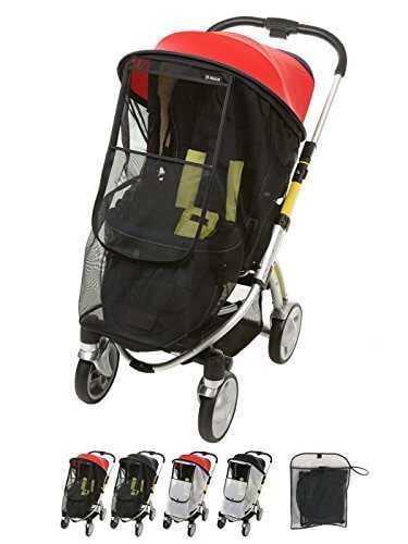 マニト(MANITO) マジックシェード 日よけ＆虫よけネットセット (レッド×ホワイト),ベビーカー,虫よけ,