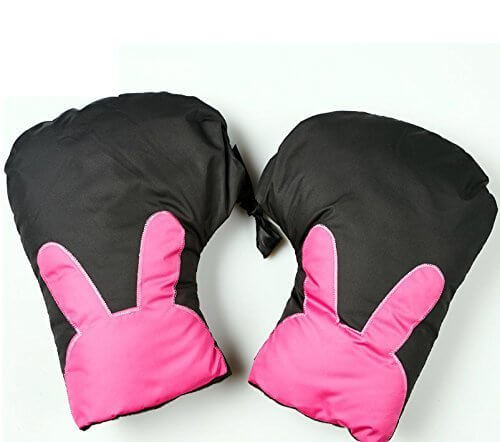 GOOACC　バイクハンドルカバー　女性用　防寒用バイクグローブ　冬用手袋　おしゃれ・カッコイイ手袋 (ブラック),自転車,アクセサリー,