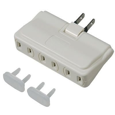 耐トラ付アンダータップ3個口,コンセントキャップ,