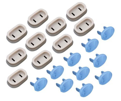 ホコリ・湿気によるコンセント火災を防ぐ! スマイルキッズ セーフティプラグコンビ 10個入り AKN-0510,コンセントキャップ,